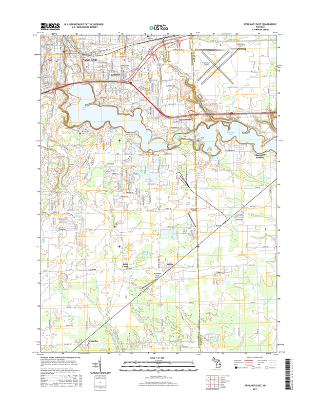 Ypsilanti East Michigan - 24k Topo Map