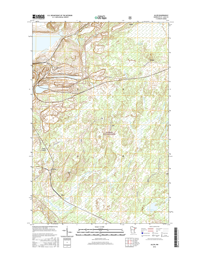 Allen Minnesota - 24k Topo Map