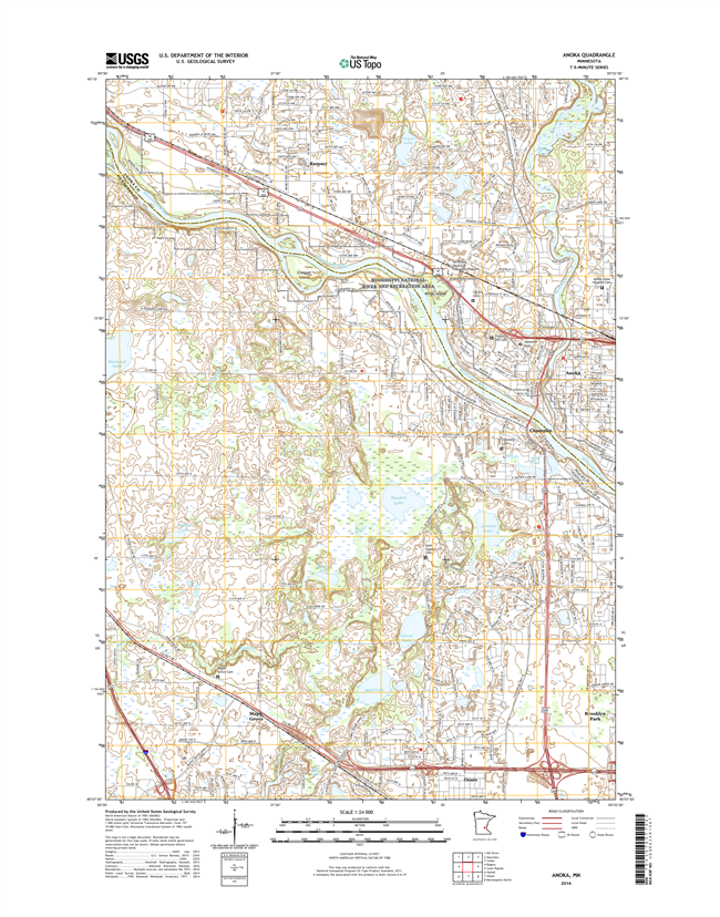 Anoka Minnesota - 24k Topo Map