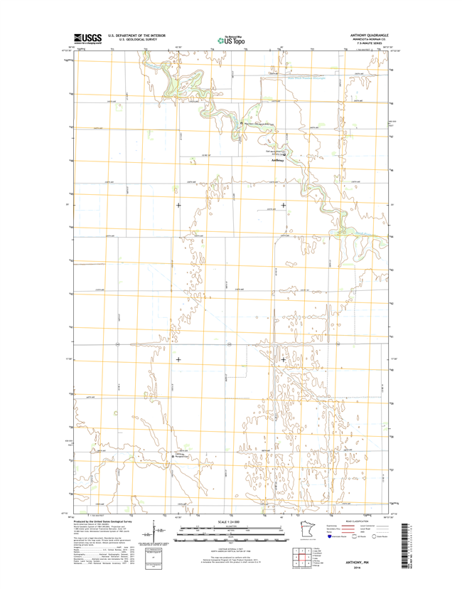 Anthony Minnesota - 24k Topo Map