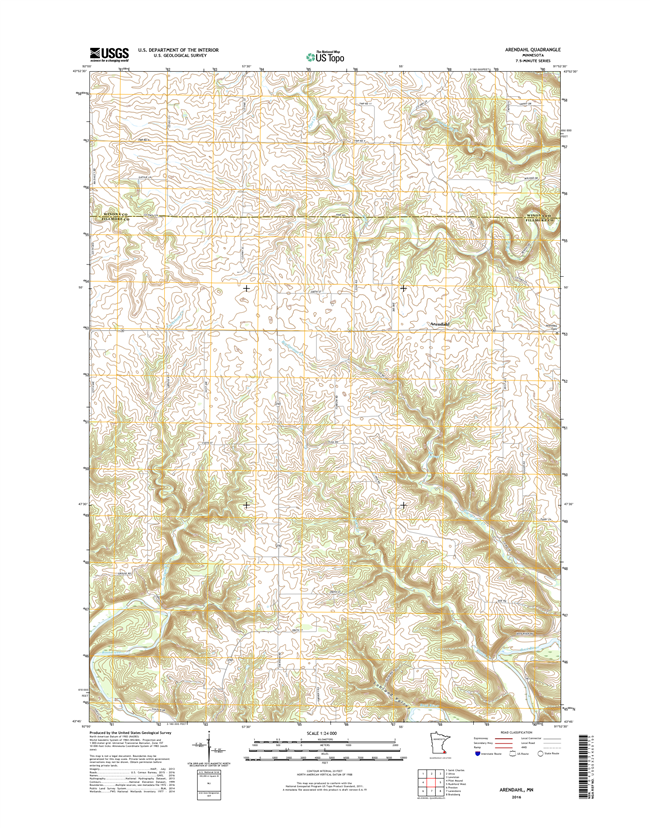Arendahl Minnesota - 24k Topo Map