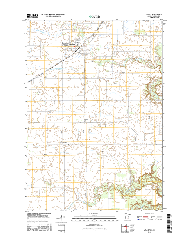 Arlington Minnesota - 24k Topo Map