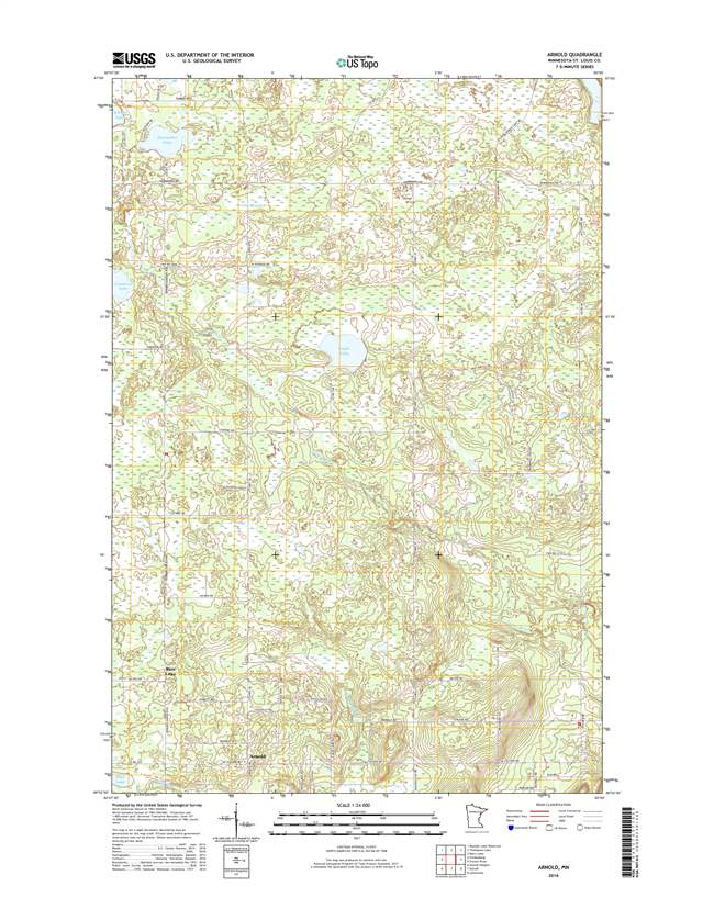 Arnold Minnesota - 24k Topo Map