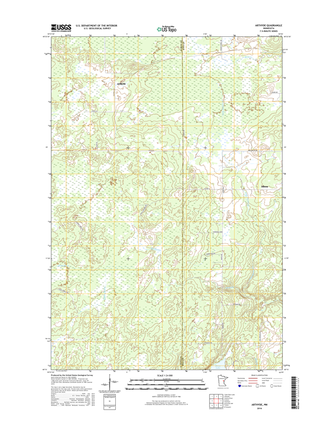 Arthyde Minnesota - 24k Topo Map