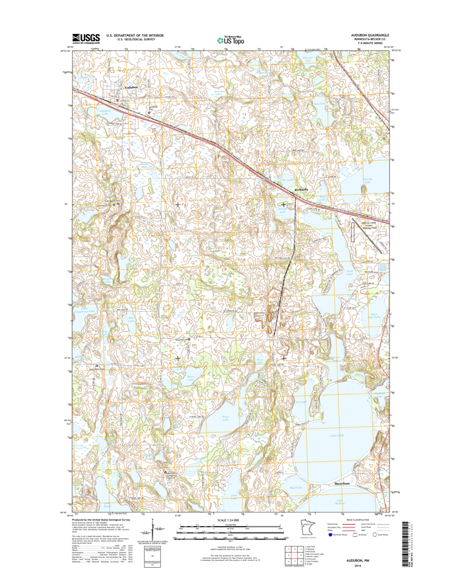Audubon Minnesota - 24k Topo Map