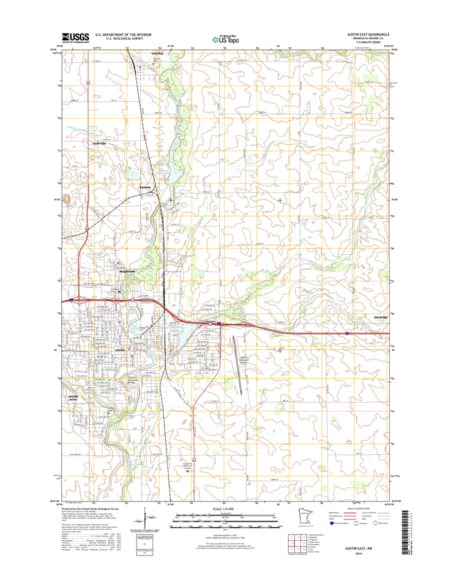 Austin East Minnesota - 24k Topo Map