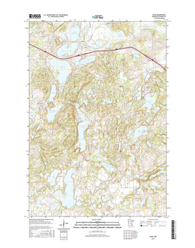 Avon Minnesota - 24k Topo Map