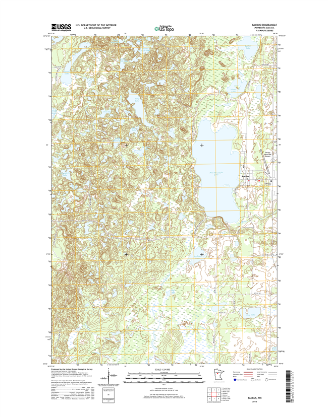 Backus Minnesota - 24k Topo Map
