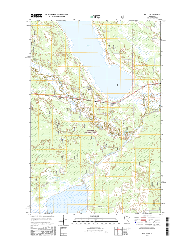 Ball Club Minnesota - 24k Topo Map