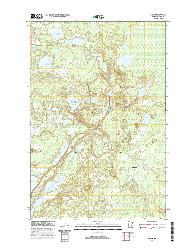 Balsam Minnesota - 24k Topo Map