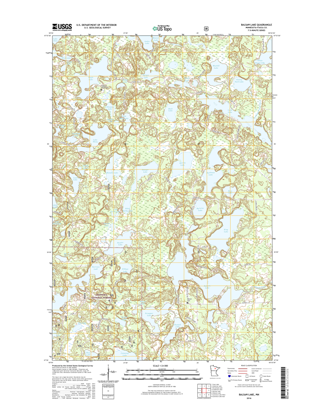 Balsam Lake Minnesota - 24k Topo Map