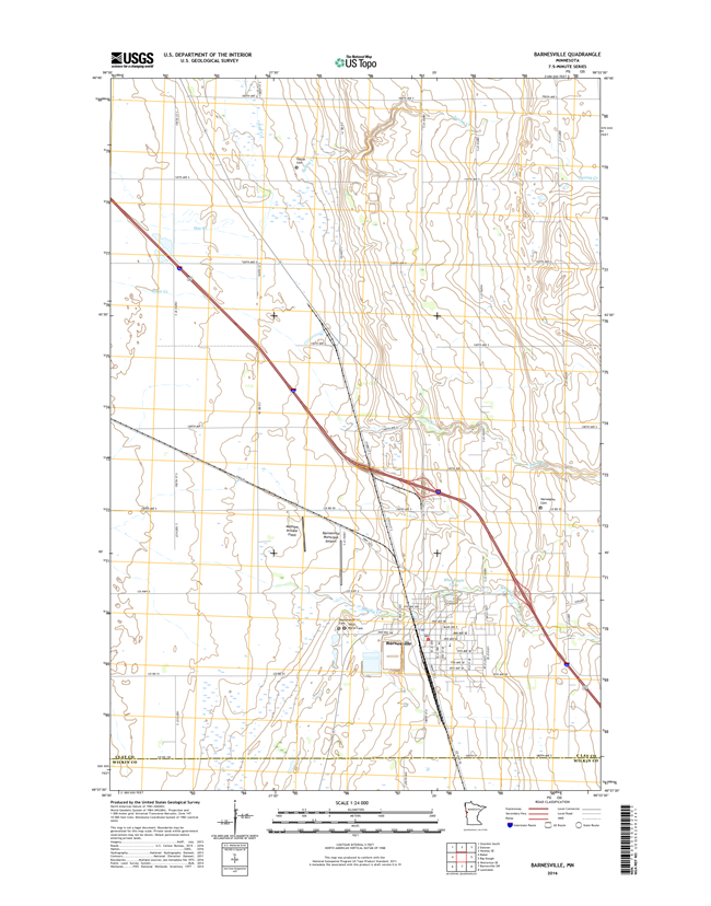 Barnesville Minnesota - 24k Topo Map