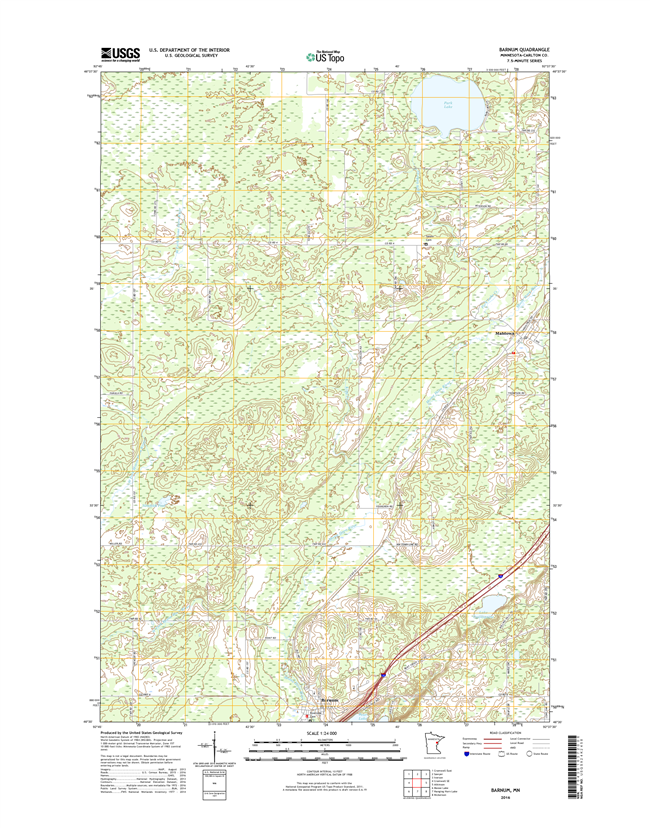 Barnum Minnesota - 24k Topo Map
