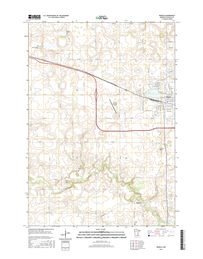 Waseca Minnesota - 24k Topo Map