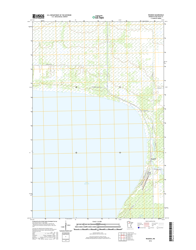 Waskish Minnesota - 24k Topo Map