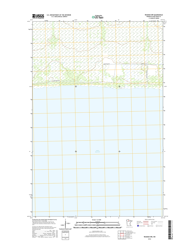 Waskish NW Minnesota - 24k Topo Map