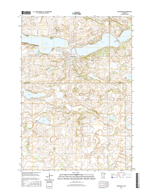 Waterville Minnesota - 24k Topo Map