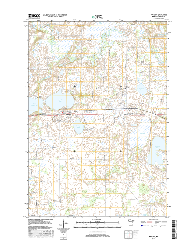 Waverly Minnesota - 24k Topo Map