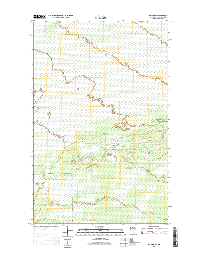 Wayland SE Minnesota - 24k Topo Map