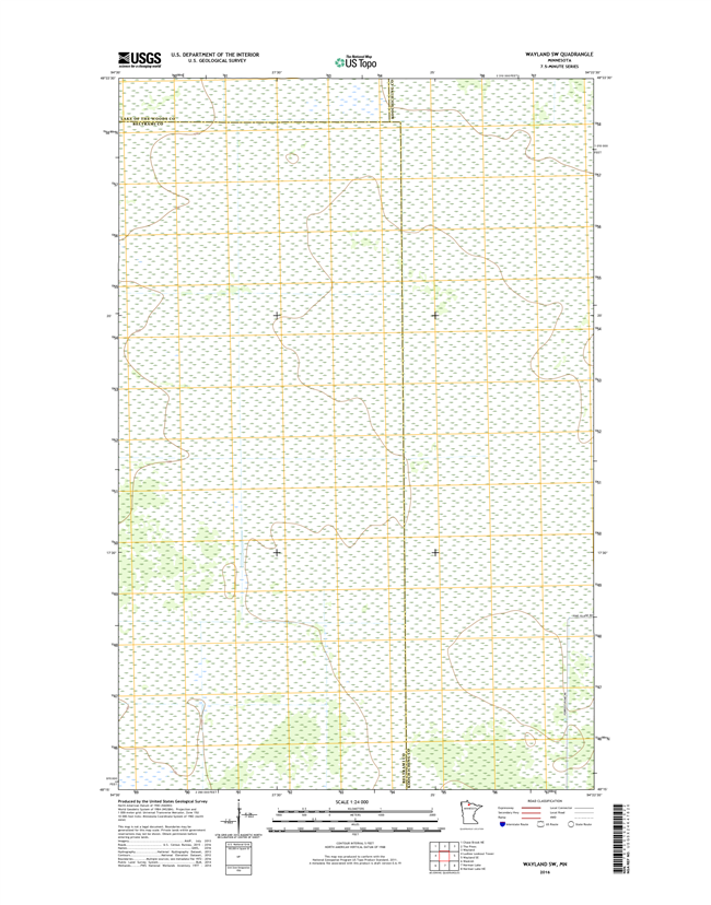 Wayland SW Minnesota - 24k Topo Map