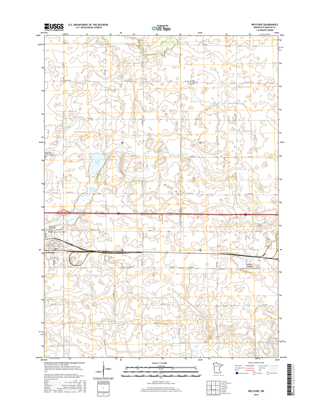 Welcome Minnesota - 24k Topo Map