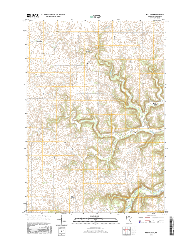 West Albany Minnesota - 24k Topo Map