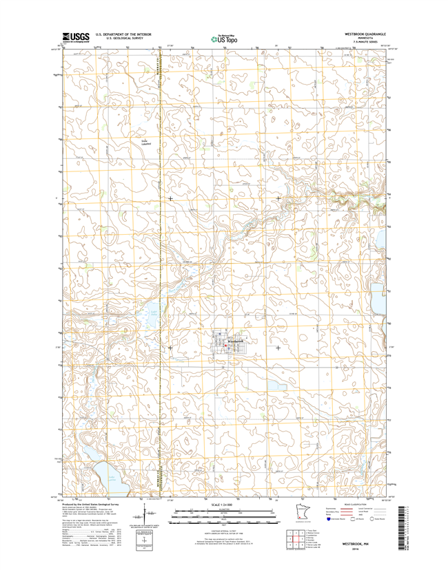 Westbrook Minnesota - 24k Topo Map