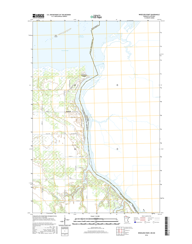 Wheelers Point Minnesota - 24k Topo Map