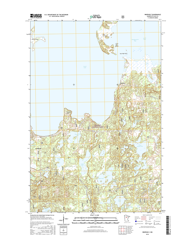 Whipholt Minnesota - 24k Topo Map