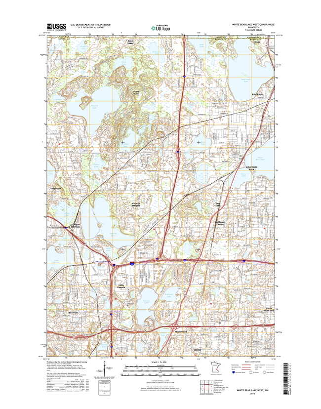 White Bear Lake West Minnesota - 24k Topo Map