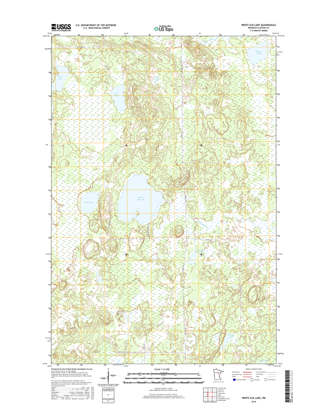 White Elk Lake Minnesota - 24k Topo Map