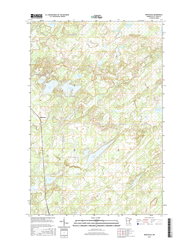 Whiteface Minnesota - 24k Topo Map