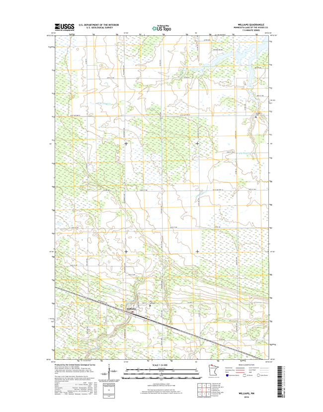 Williams Minnesota - 24k Topo Map
