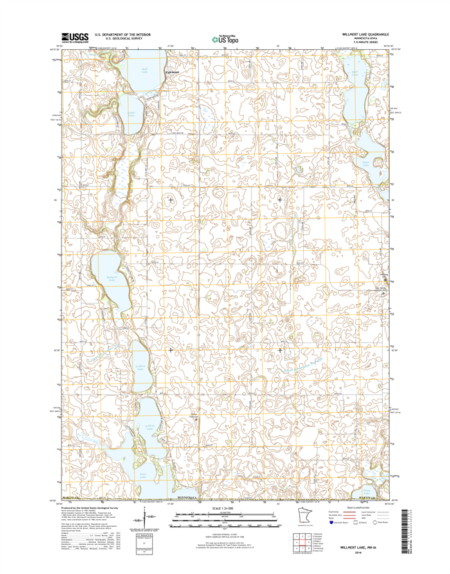 Willmert Lake Minnesota - Iowa - 24k Topo Map