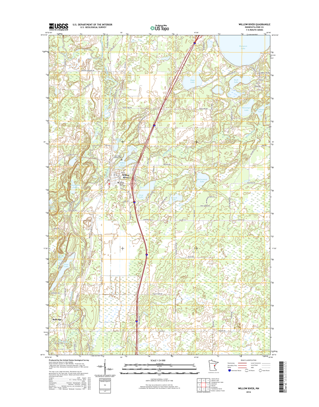 Willow River Minnesota - 24k Topo Map