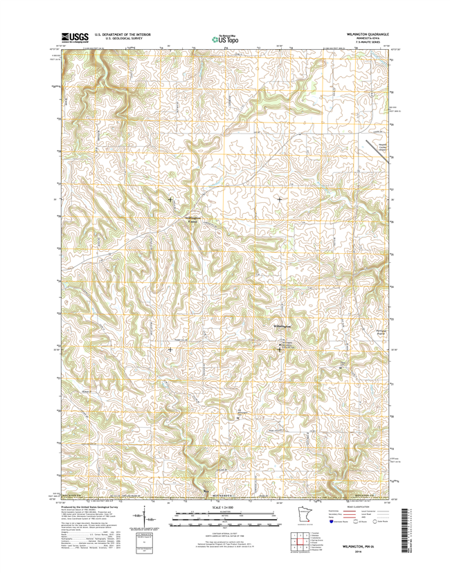 Wilmington Minnesota - Iowa - 24k Topo Map