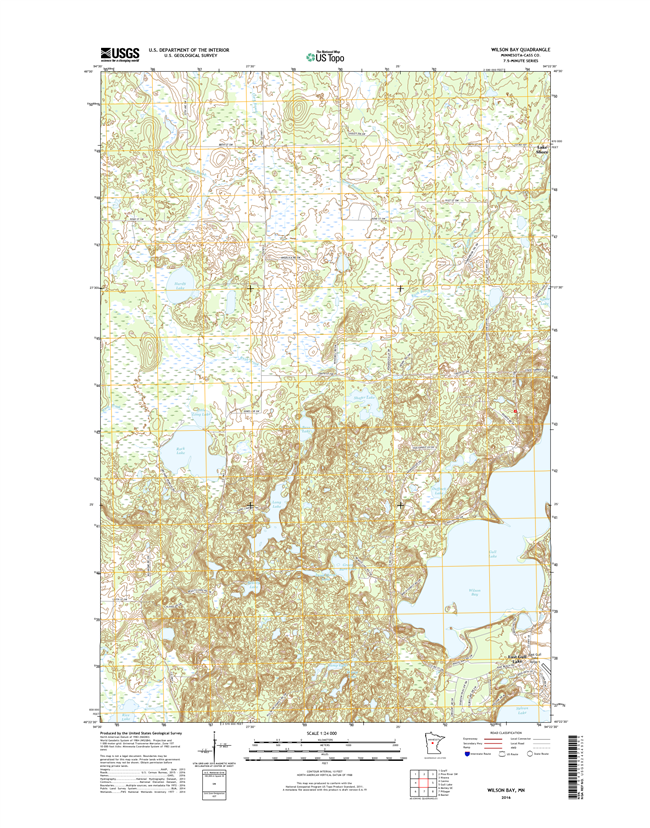 Wilson Bay Minnesota - 24k Topo Map