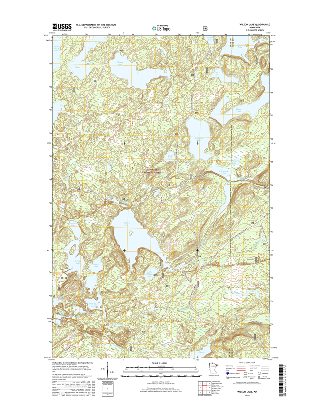 Wilson Lake Minnesota - 24k Topo Map