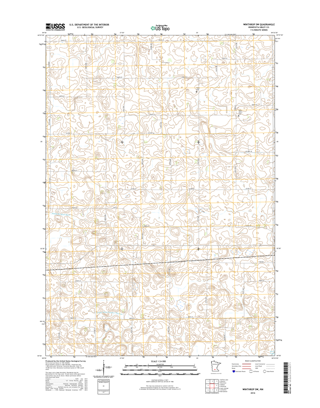 Winthrop SW Minnesota - 24k Topo Map