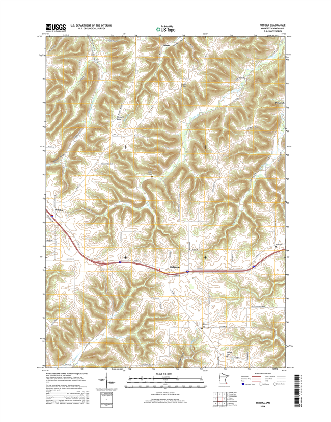 Witoka Minnesota - 24k Topo Map