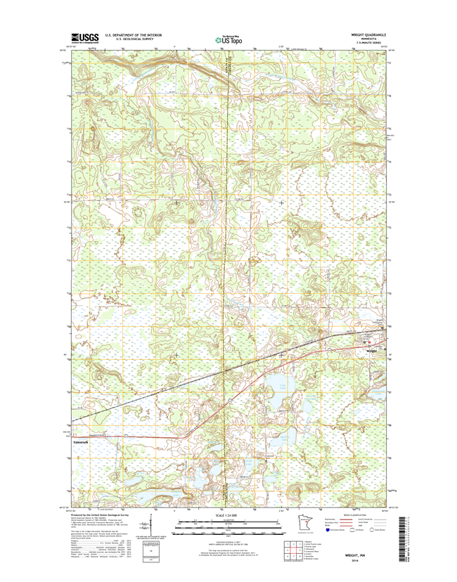 Wright Minnesota - 24k Topo Map