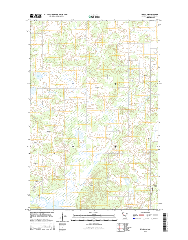 Zerkel NW Minnesota - 24k Topo Map