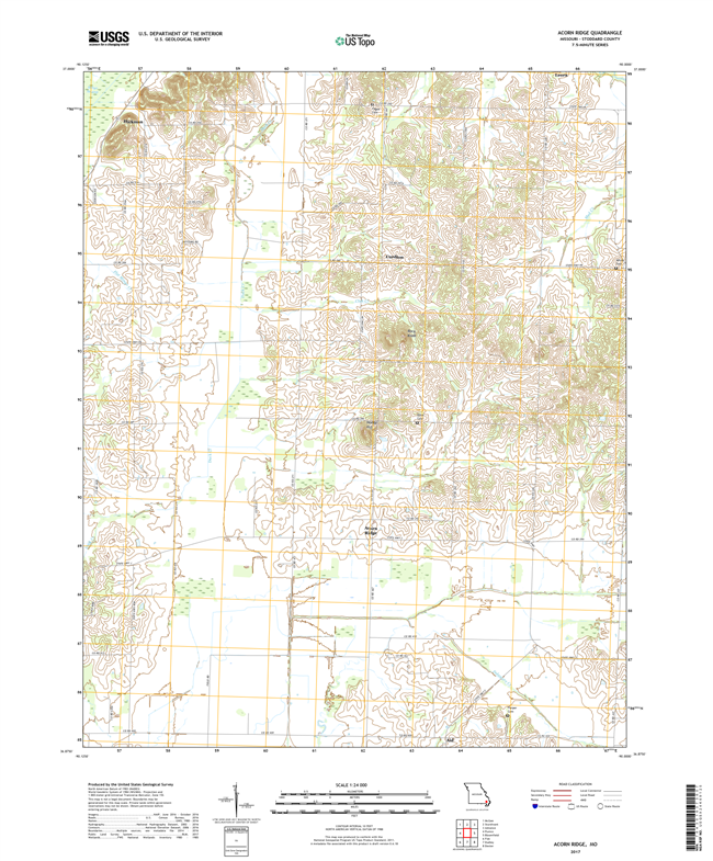 Acorn Ridge Missouri - 24k Topo Map