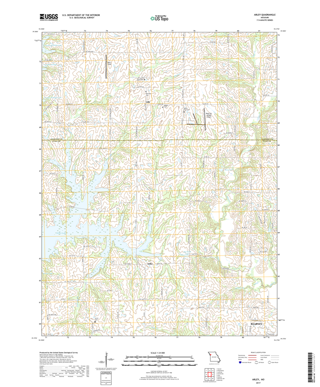 Arley Missouri - 24k Topo Map