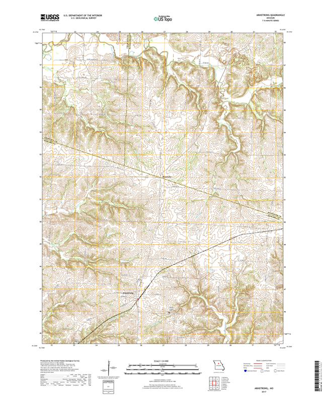 Armstrong Missouri - 24k Topo Map