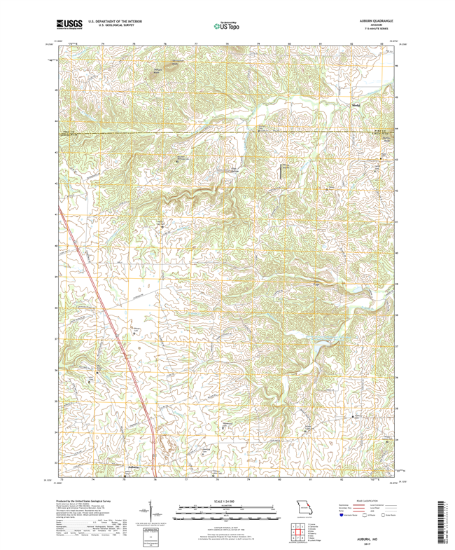 Auburn Missouri - 24k Topo Map