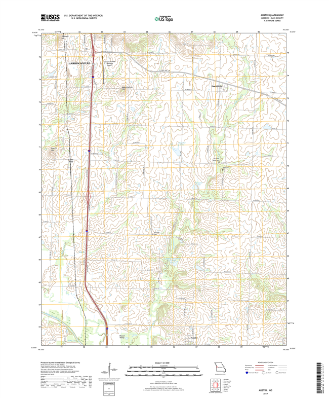 Austin Missouri - 24k Topo Map