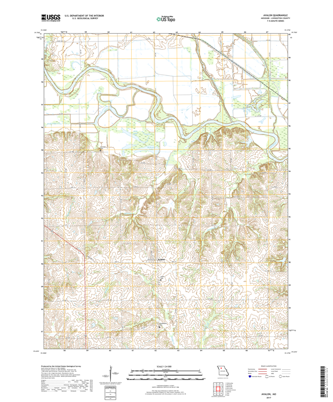 Avalon Missouri - 24k Topo Map