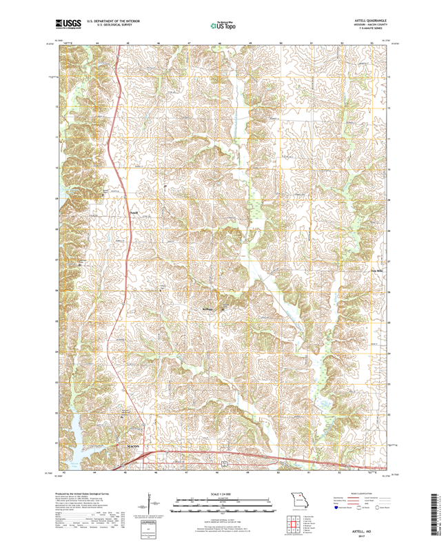 Axtell Missouri - 24k Topo Map