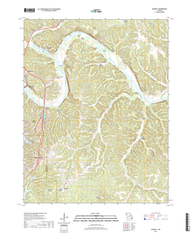Bagnell Missouri - 24k Topo Map